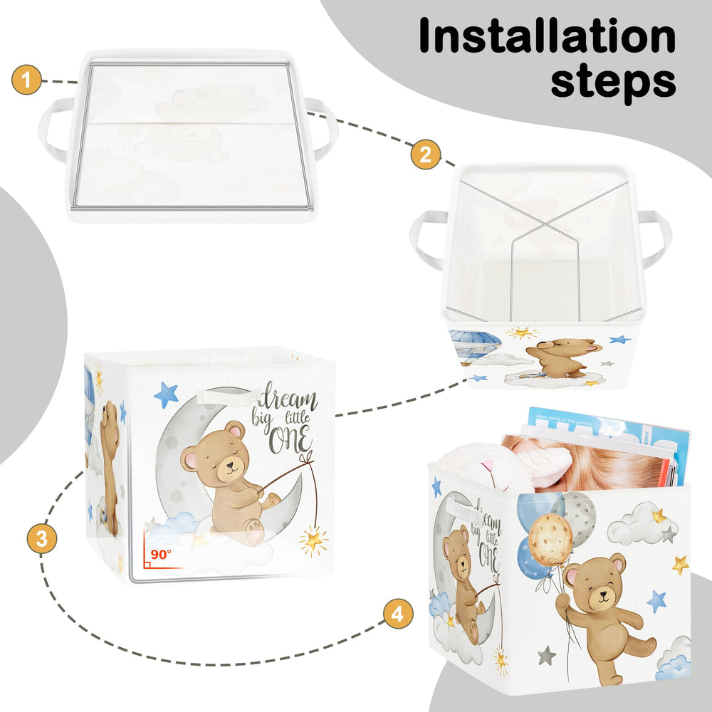 HUUMONSS collapsible bin with handles for easy cleanup