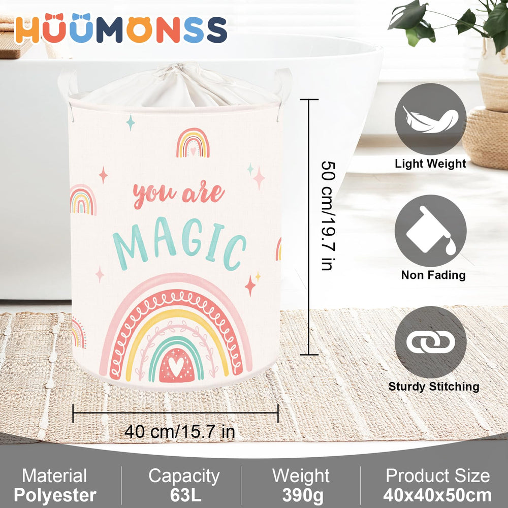 Huumonss colorful clouds rainbow pattern adds playful charm to nursery