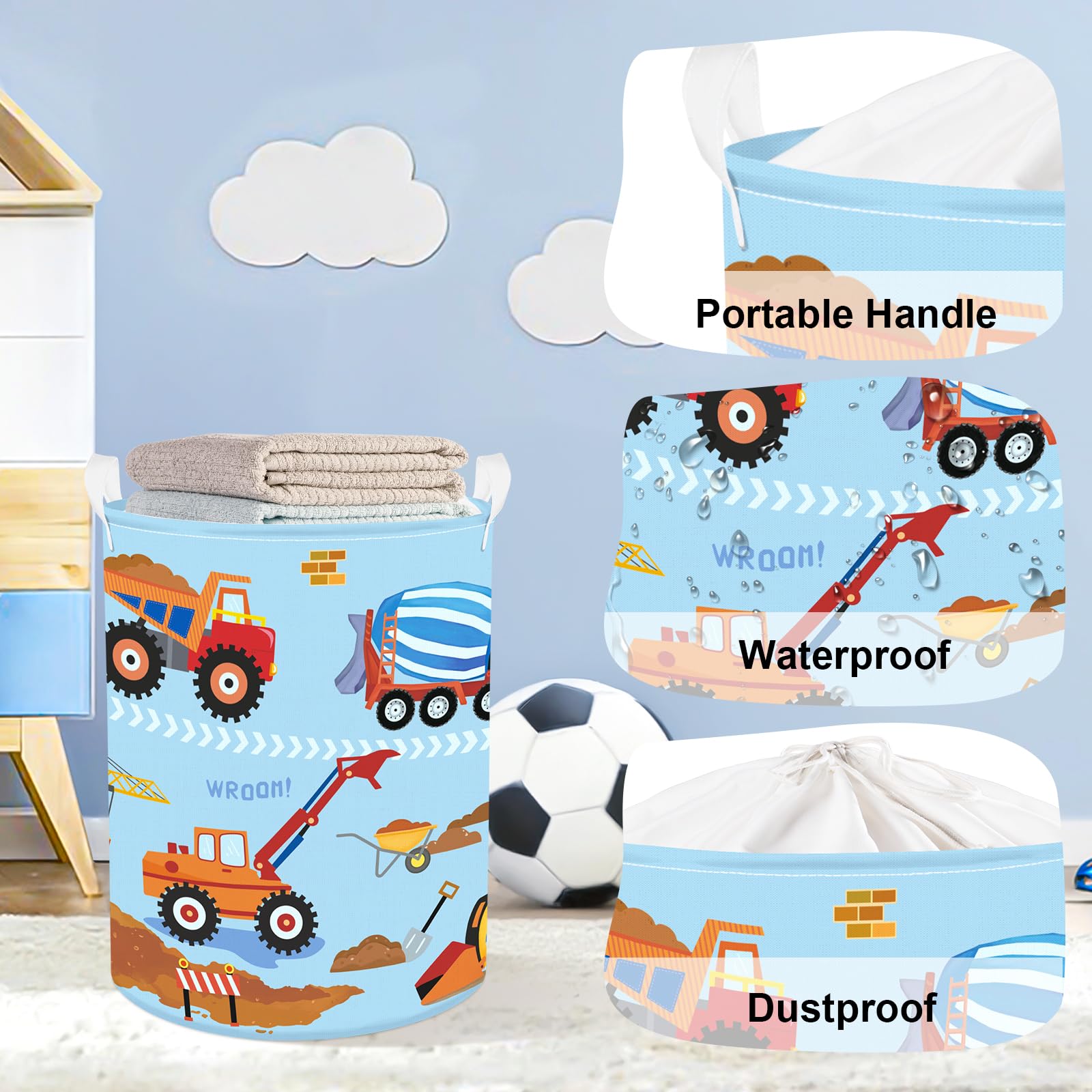 HUUMONSS dump truck toy basket collapsible for compact storage.