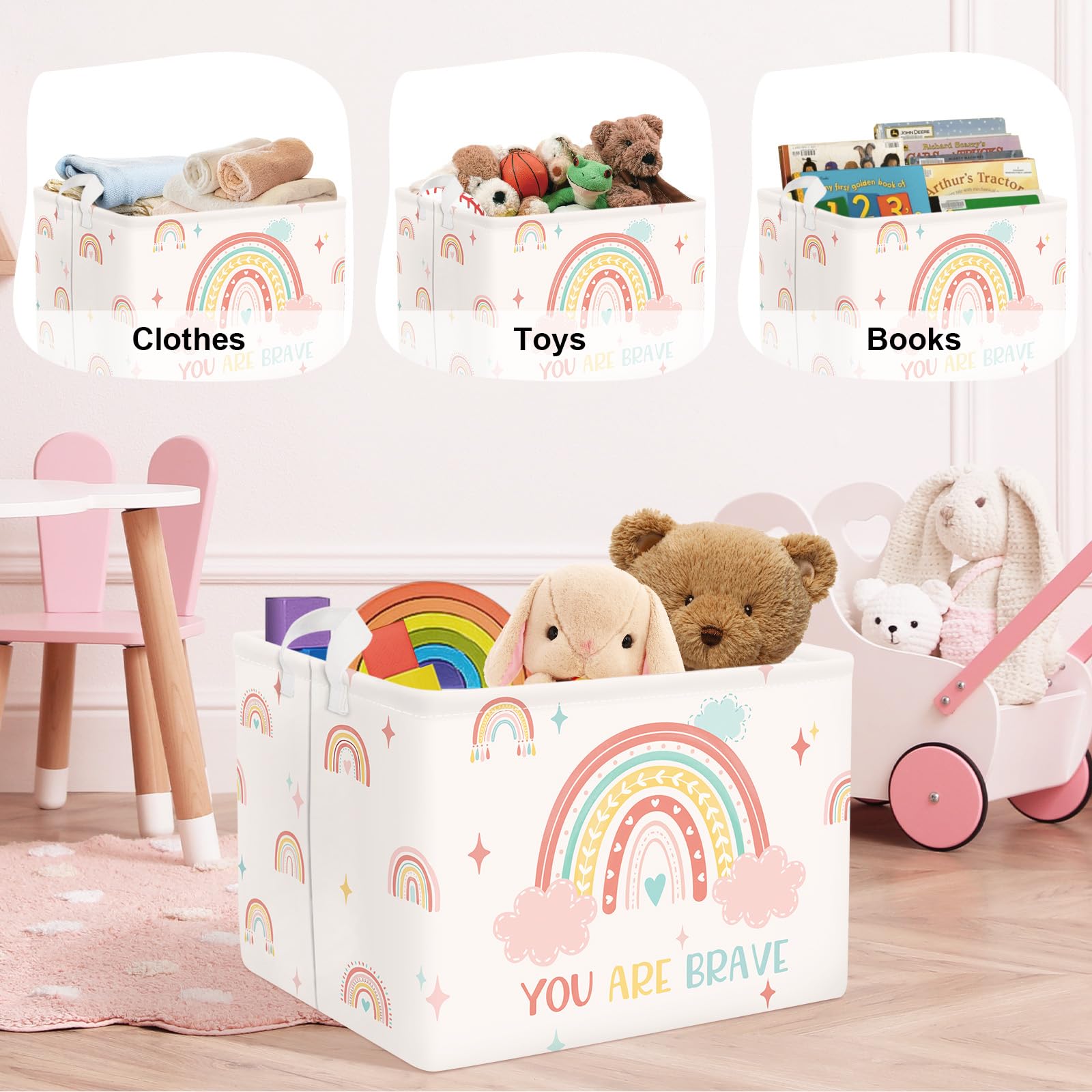 HUUMONSS foldable clothes basket offers compact storage in tight spaces