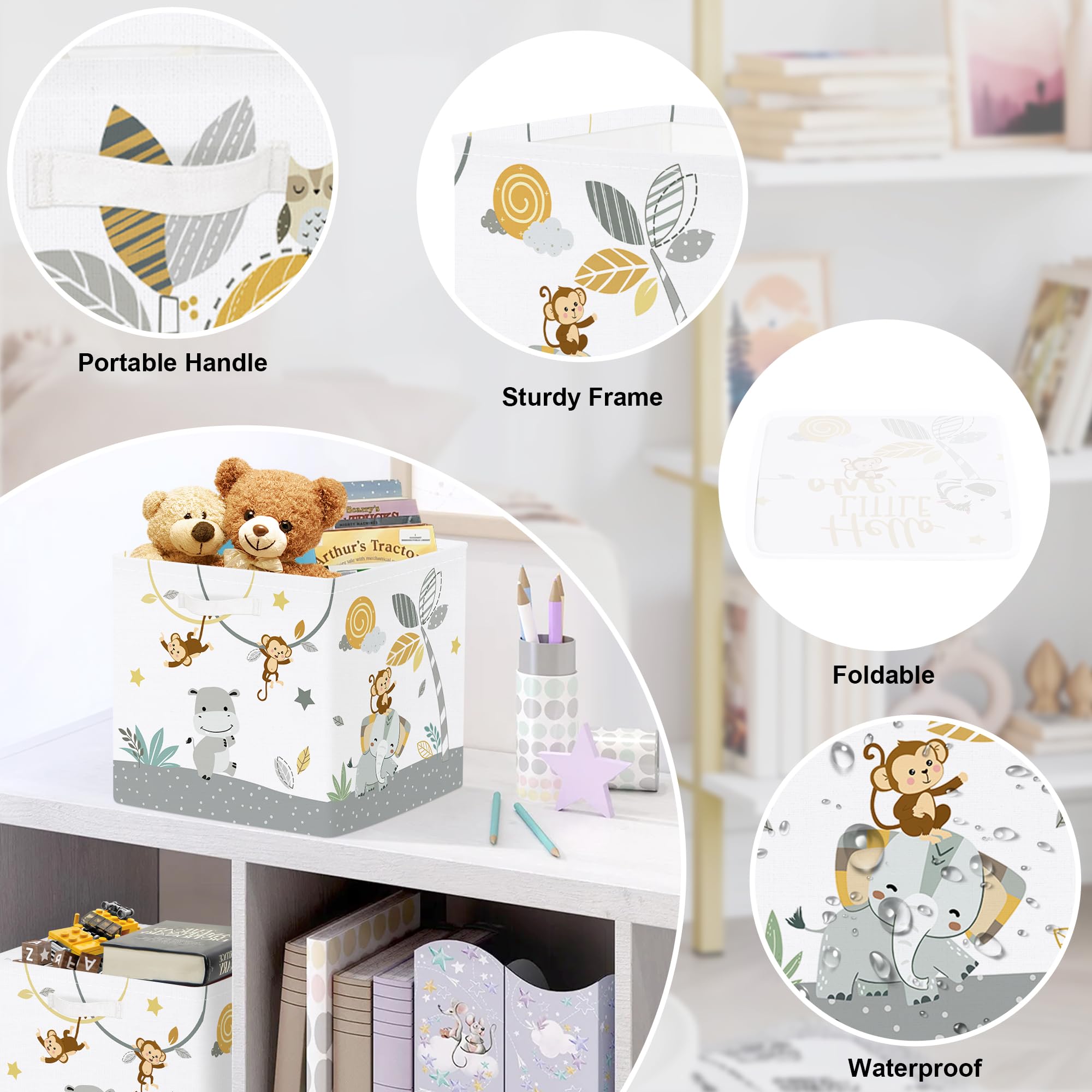 HUUMONSS collapsible bin folds flat for easy stowage.