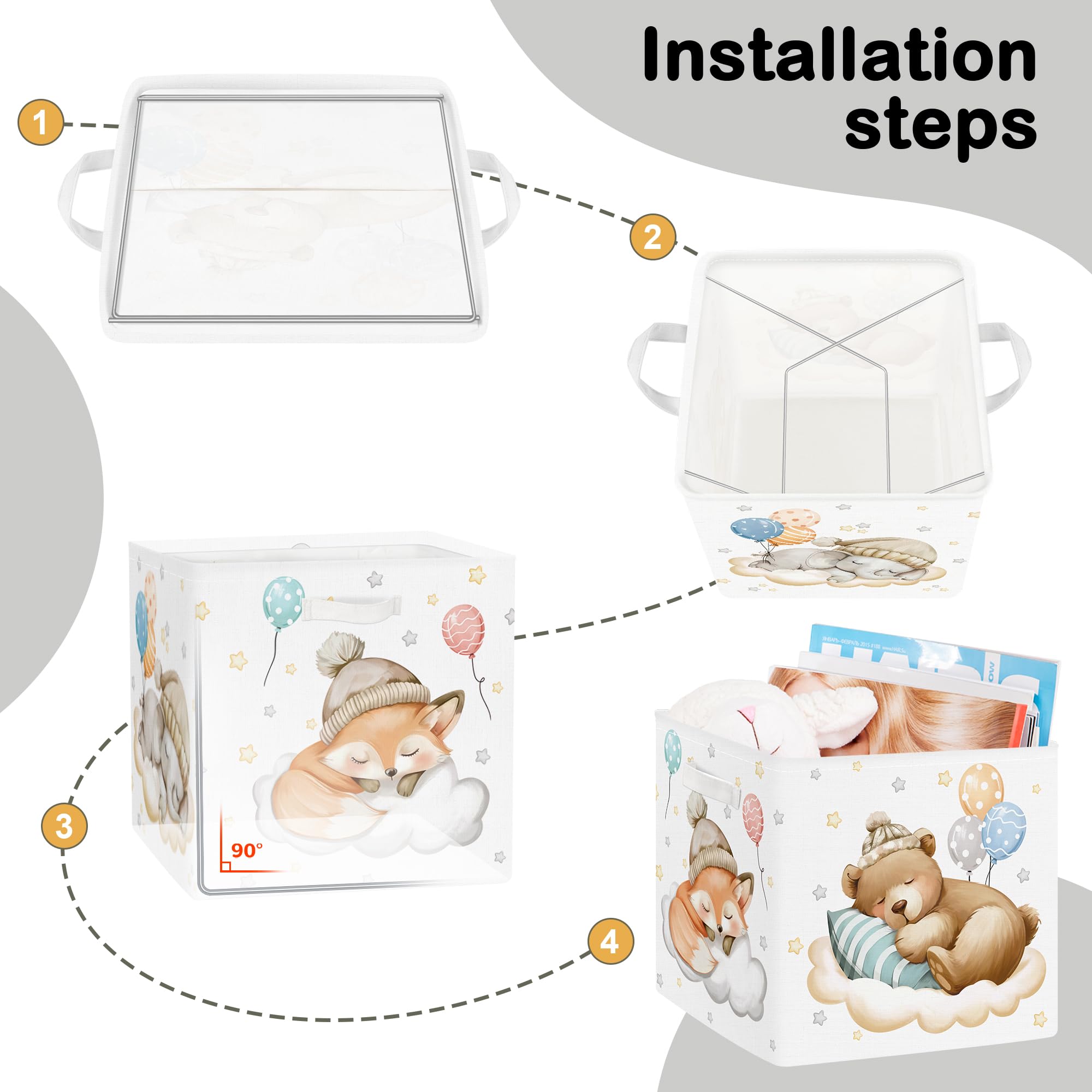 HUUMONSS foldable storage cubes for flat, compact storage