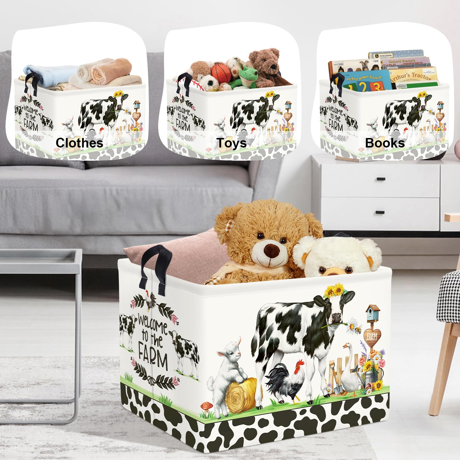 HUUMONSS Foldable Round Laundry Basket saves space when not in use.