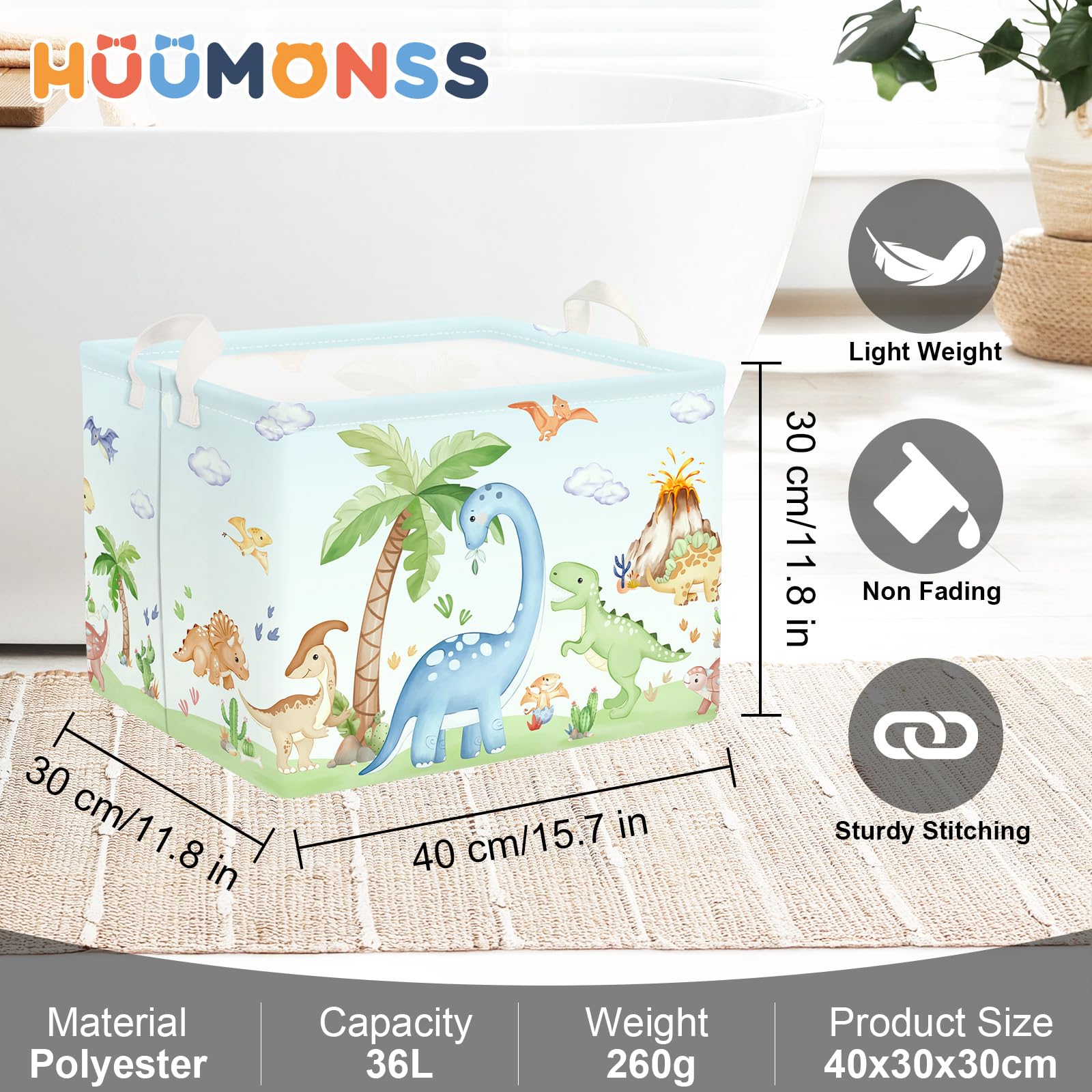 HUUMONSS freestanding design supports upright setup for quick access