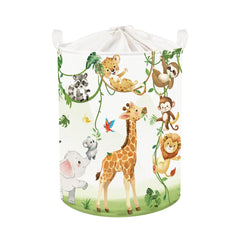 HUUMONSS giraffes baby laundry hamper with handles for easy transport.