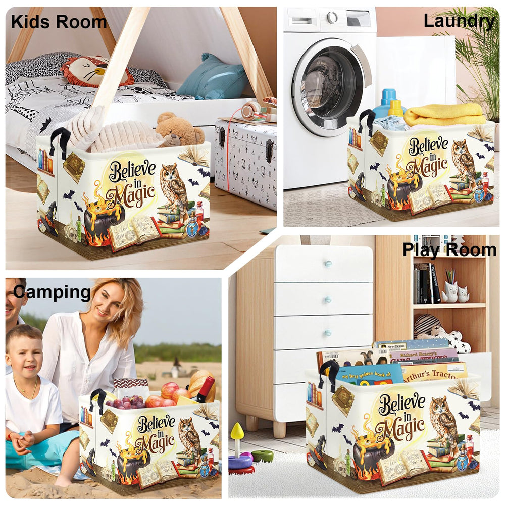HUUMONSS Kid room organiser bin fits shelves or under bed storage