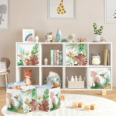 HUUMONSS palms butterfly storage bin 3pc keeps books and crafts neatly.