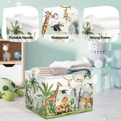 HUUMONSS zebra design hamper, a colorful bin for clothes and books.