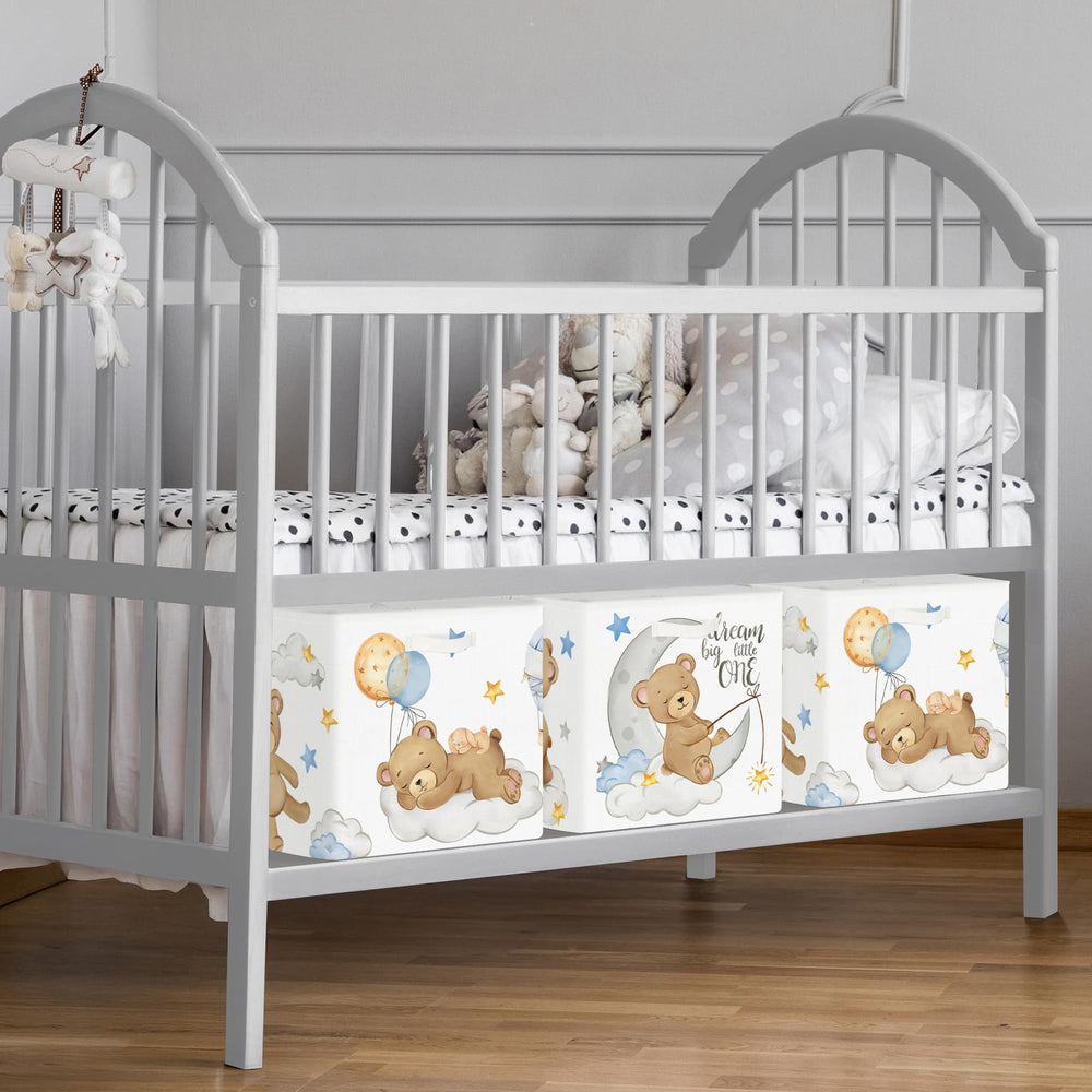 HUUMONSS sleeping animals cube-bin moon motif for cozy bedroom organization