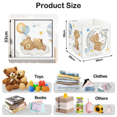 HUUMONSS sleeping animals cube-bin stars design for organized playroom storage