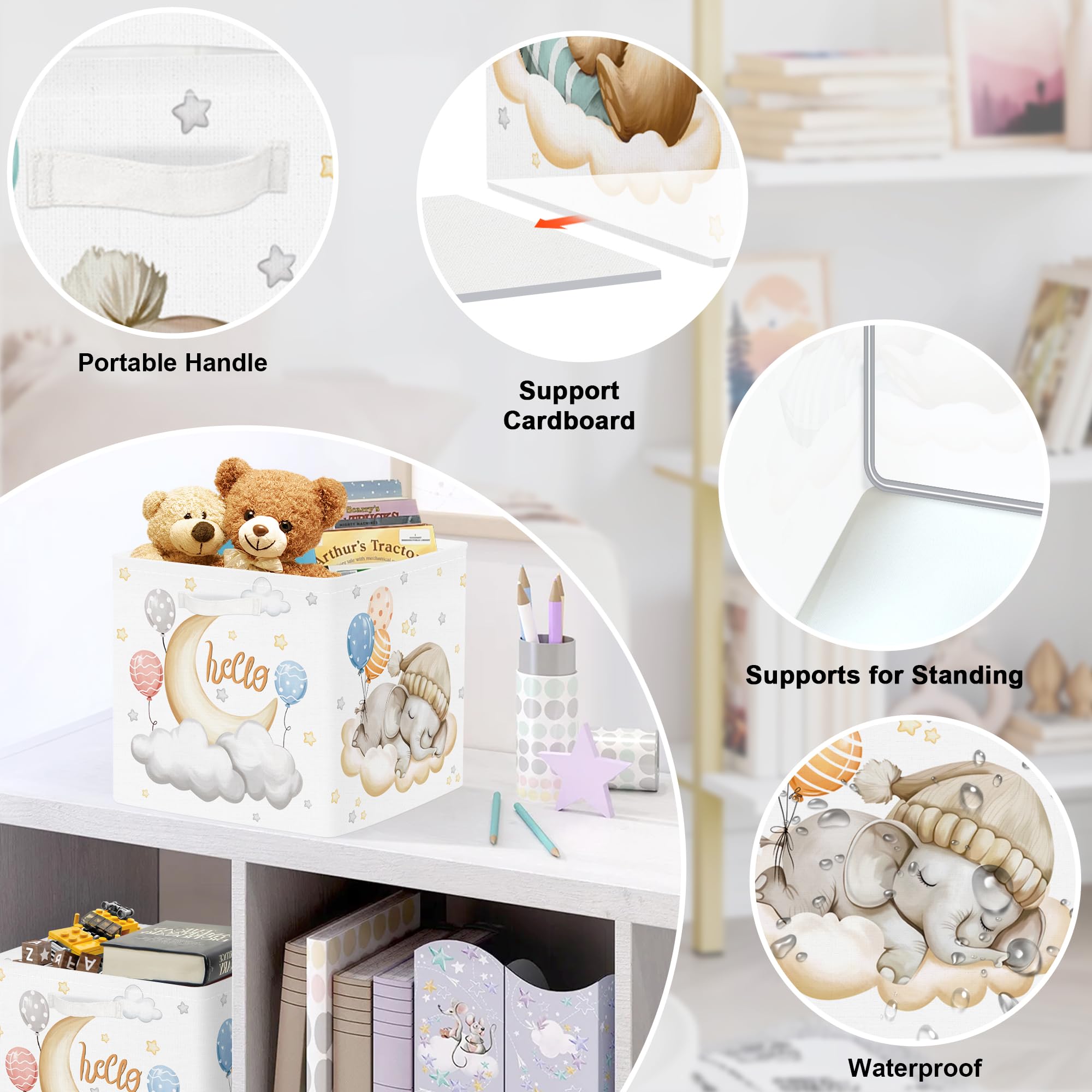 HUUMONSS cube with top frame and two handles for sturdy carrying