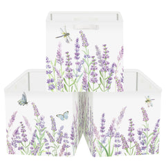 HUUMONSS wild flower storage cube in lavender for stylish closet organization.
