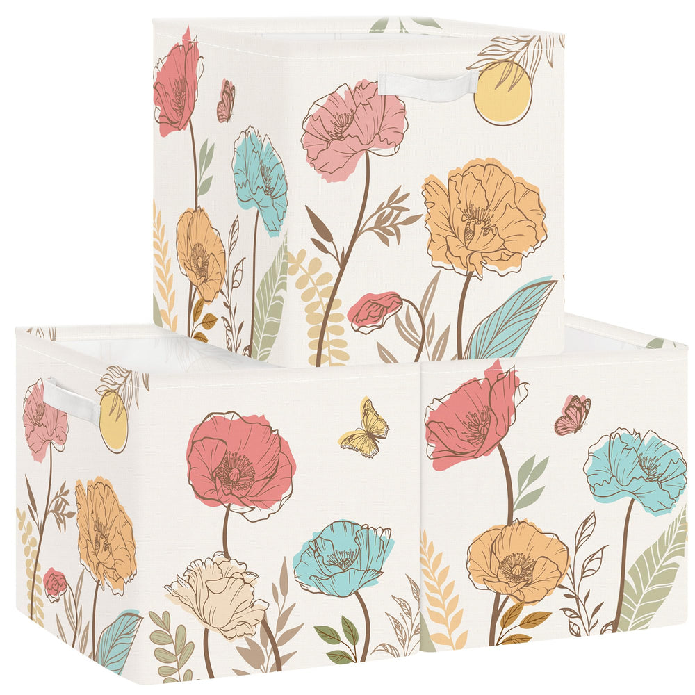 HUUMONSS Wild Flower storage cubes collection for organized toys and decor.