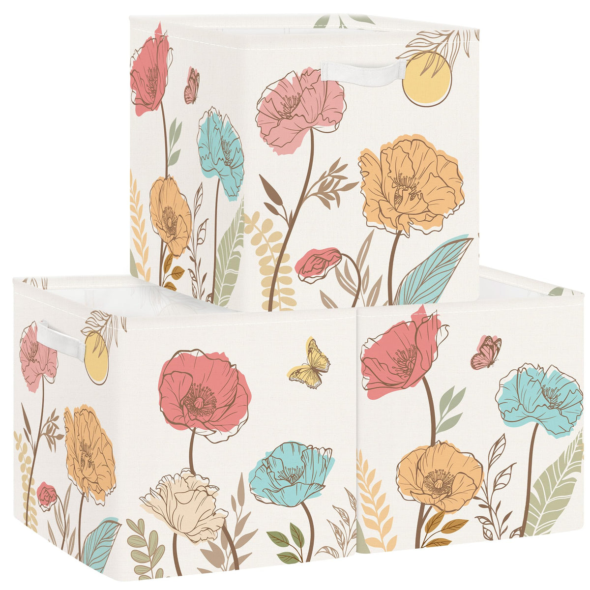 HUUMONSS Wild Flower storage cubes collection for organized toys and decor.