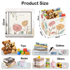 HUUMONSS Wild Flower cubes fit Kallax shelves for easy, tidy storage.
