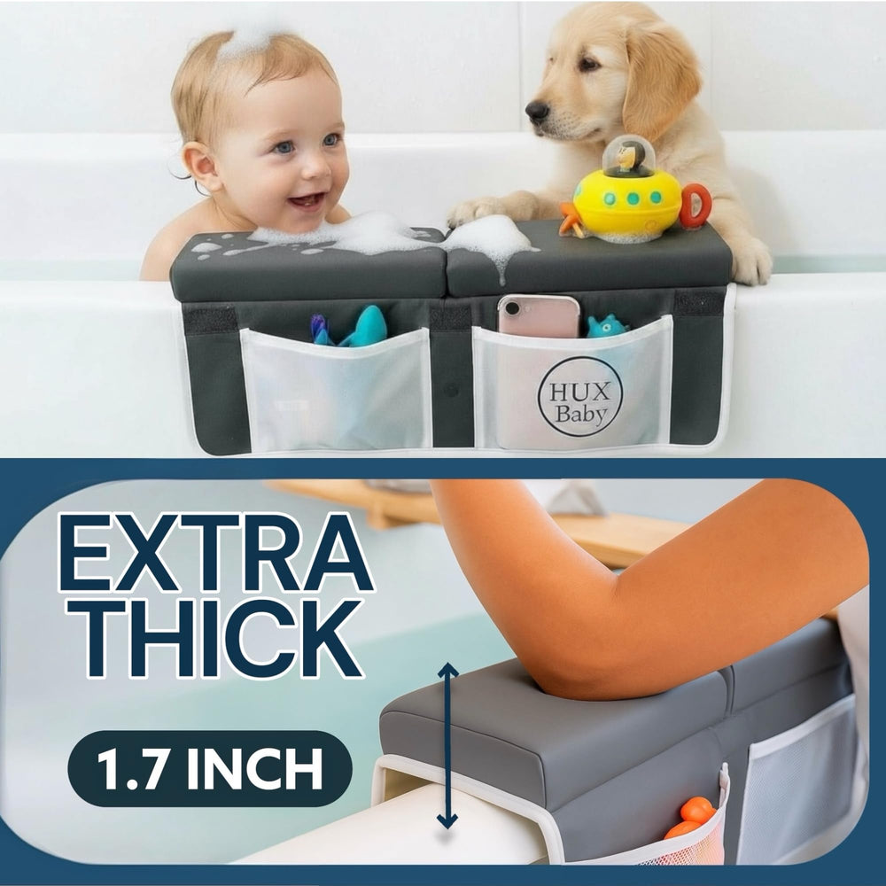 HUX Baby kneeler non-slip backing closeup for a stable bath.