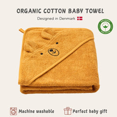Huxie 32x32 towel size grows with your child.