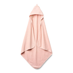 Huxie baby hooded towel in organic cotton, plush and gentle for delicate skin.