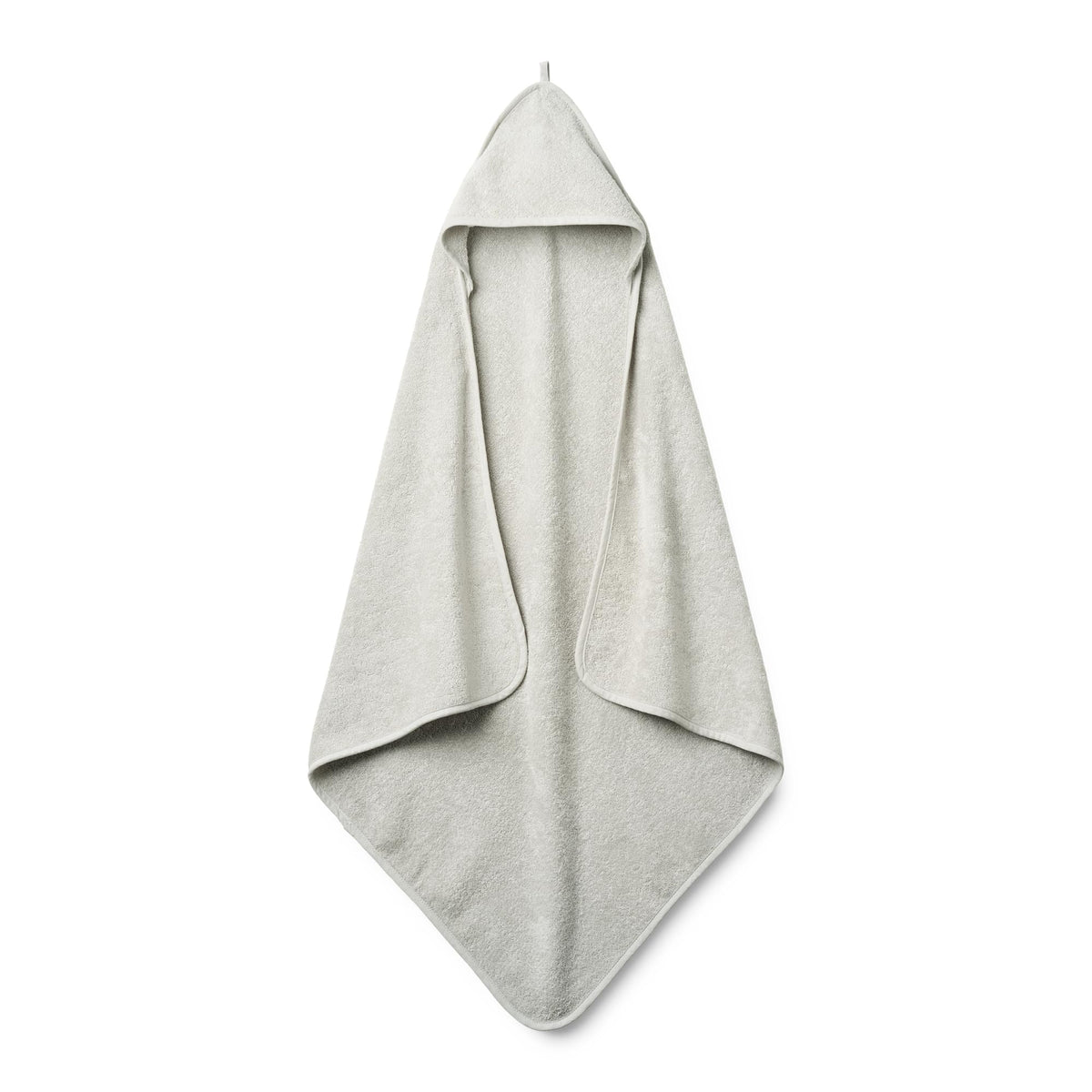 Huxie baby hooded towel in pearl grey, ultra-soft and gentle for delicate skin
