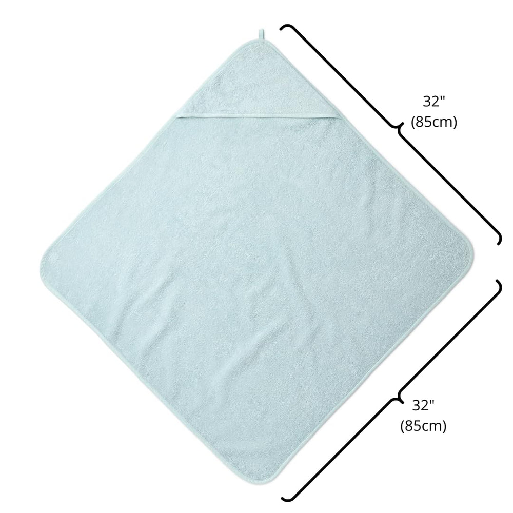 Huxie Hooded Towel in blue, perfect for post-bath cuddles.