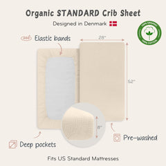 Huxie fog crib sheet features breathable fabric for temperature control