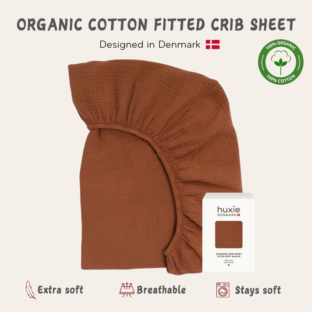 Huxie breathable organic cotton muslin promotes comfortable sleep for baby
