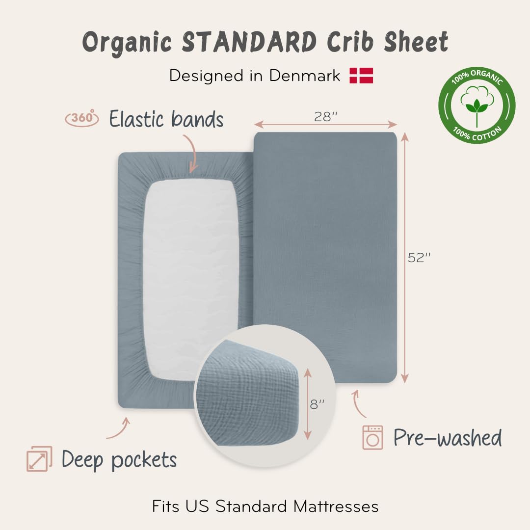 Huxie easy-care crib sheet machine washable for busy families