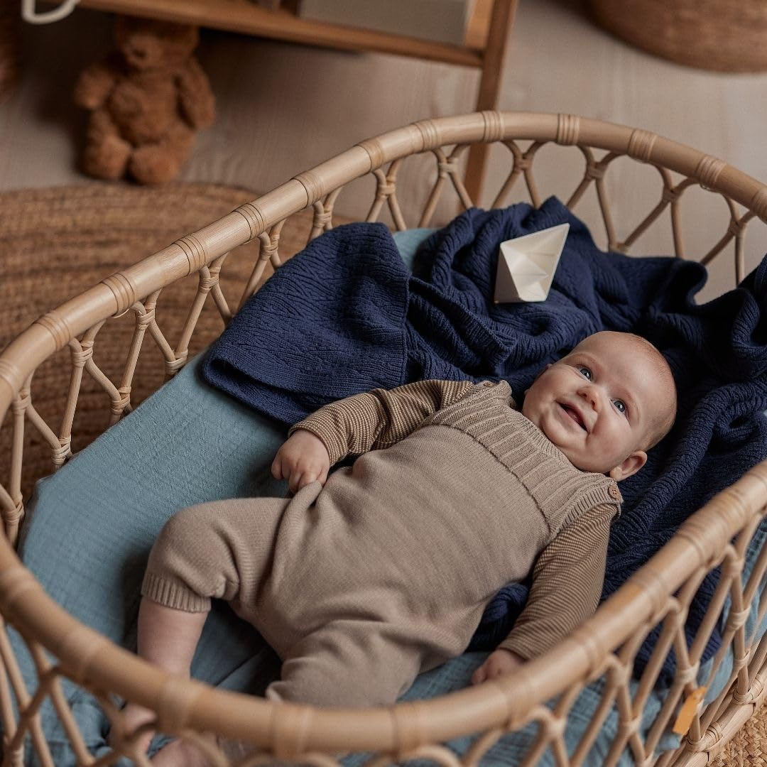 Huxie Tradewinds Sage Green colorway complements nursery decor