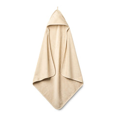 Huxie Hooded Baby Towel organic cotton texture close-up, plush softness.