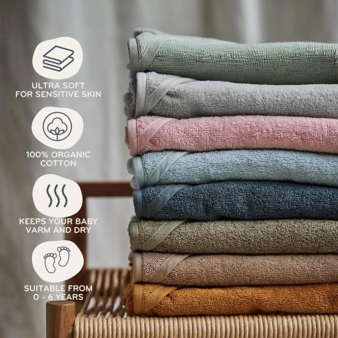 Gift-ready Huxie hooded towel packaging in two-pack