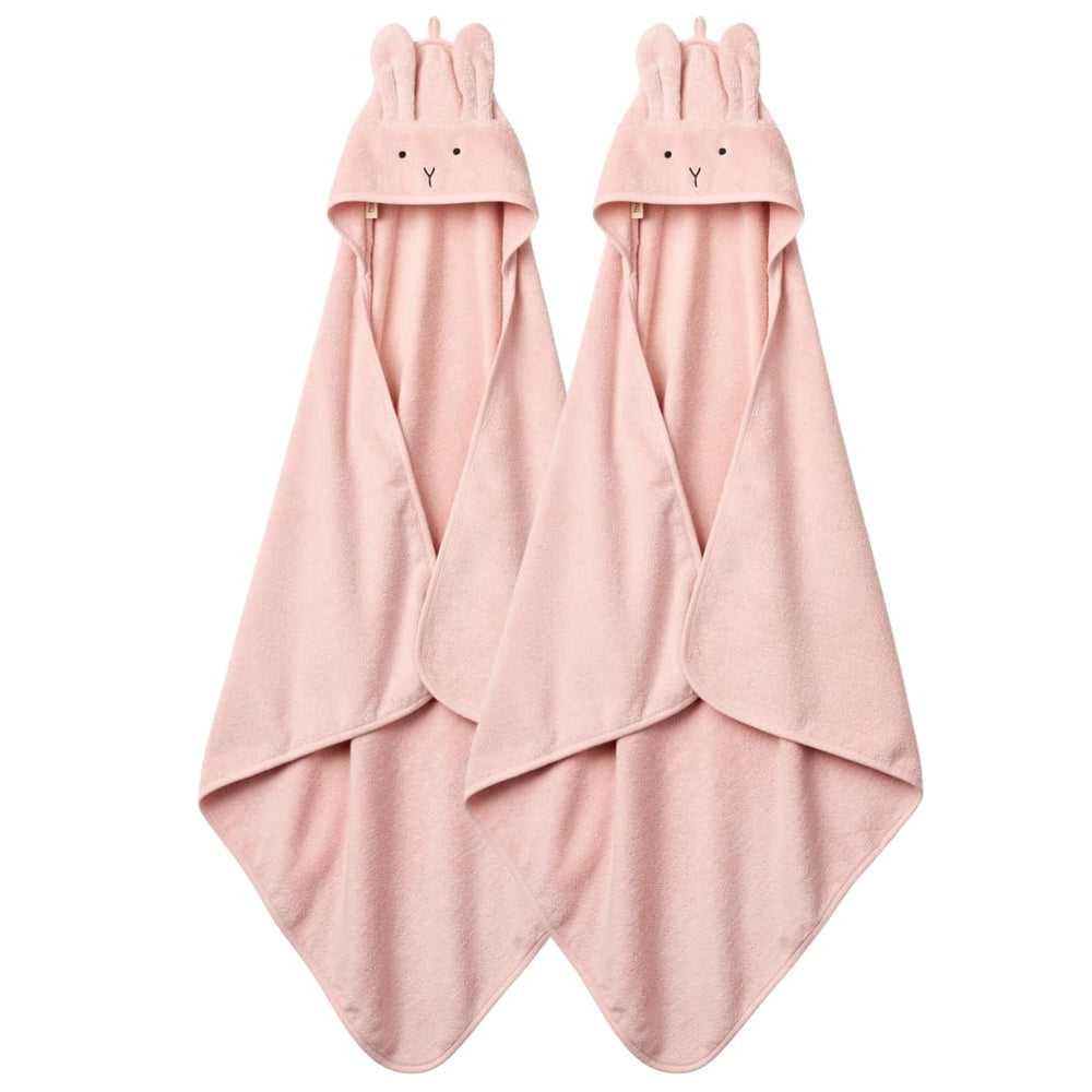 Huxie hooded towel organic cotton keeps baby cozy after baths.