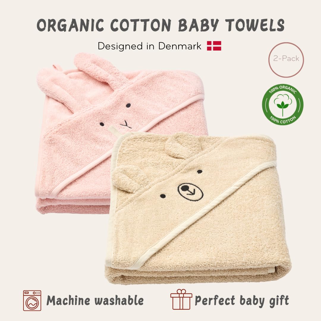 Huxie Hooded Towel Rabbit Blush fabric close-up emphasizes plush softness.