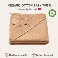 Huxie 32x32 soft towel provides generous coverage for toddlers.