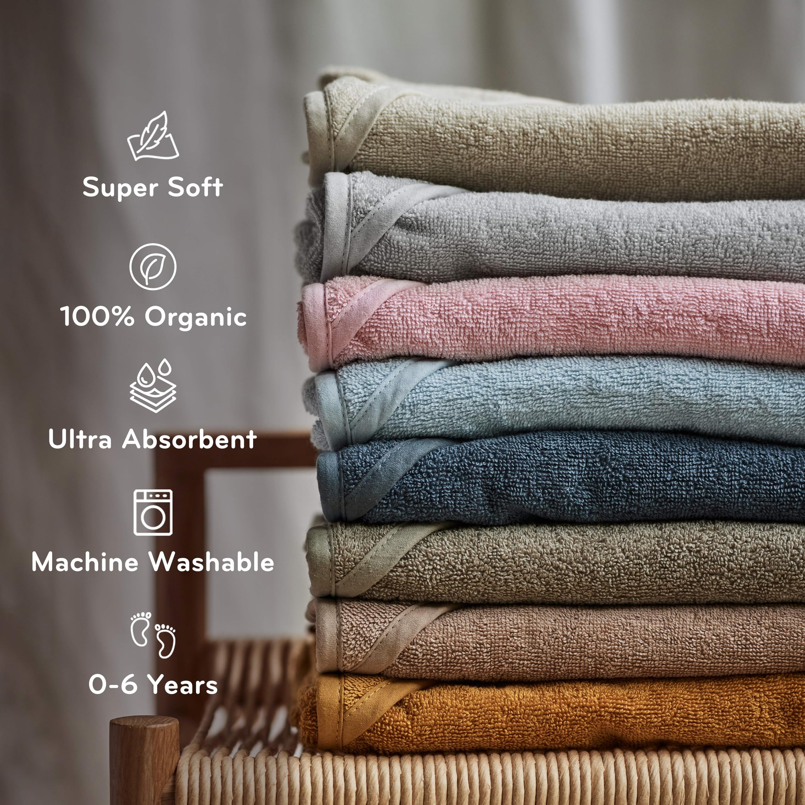 Huxie Soft Absorbent Finish—quickly soaks up moisture