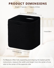 HUZNXVY cotton rope basket with double stitched seams for durability