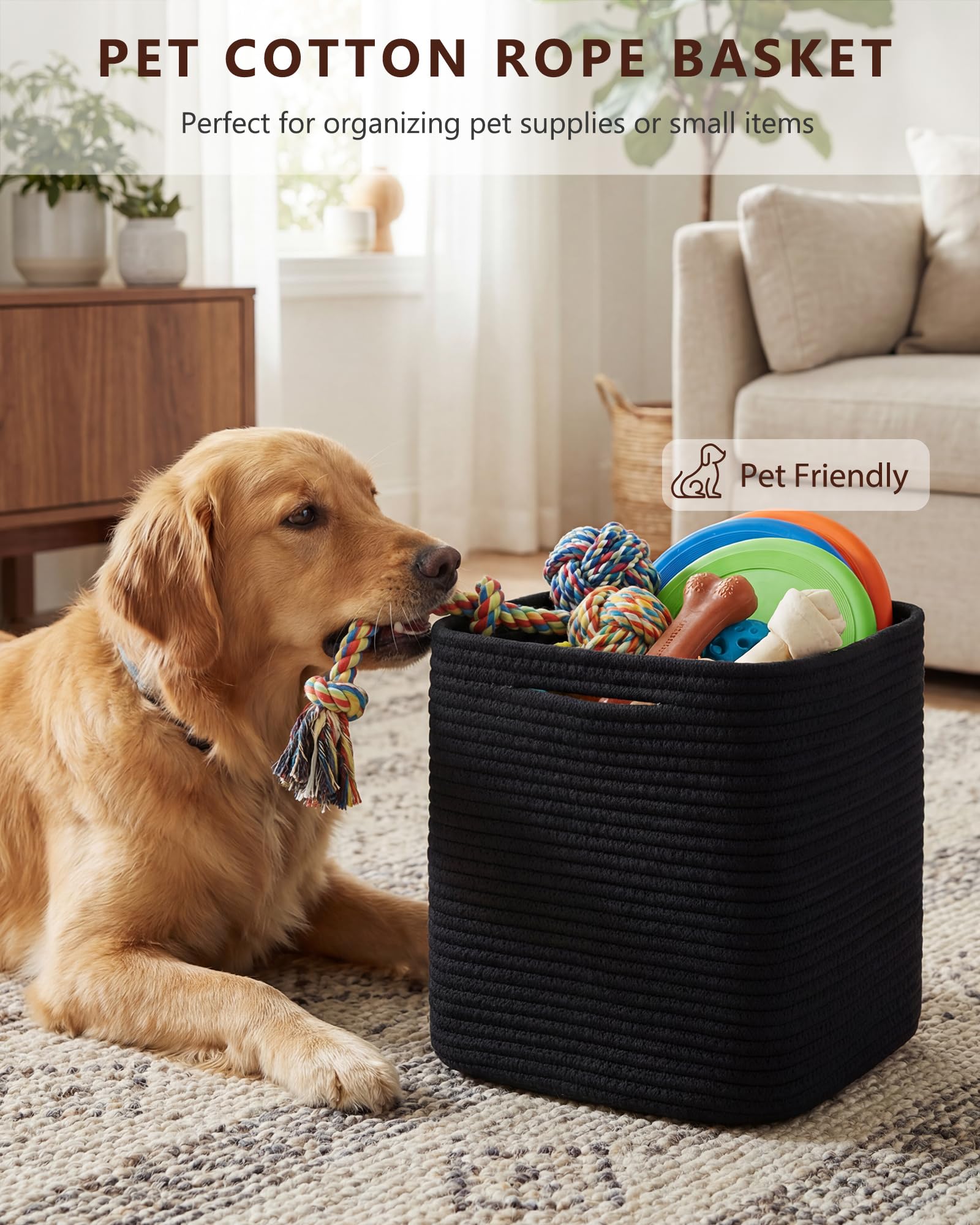 HUZNXVY cube storage bin black on shelf adds neat organization