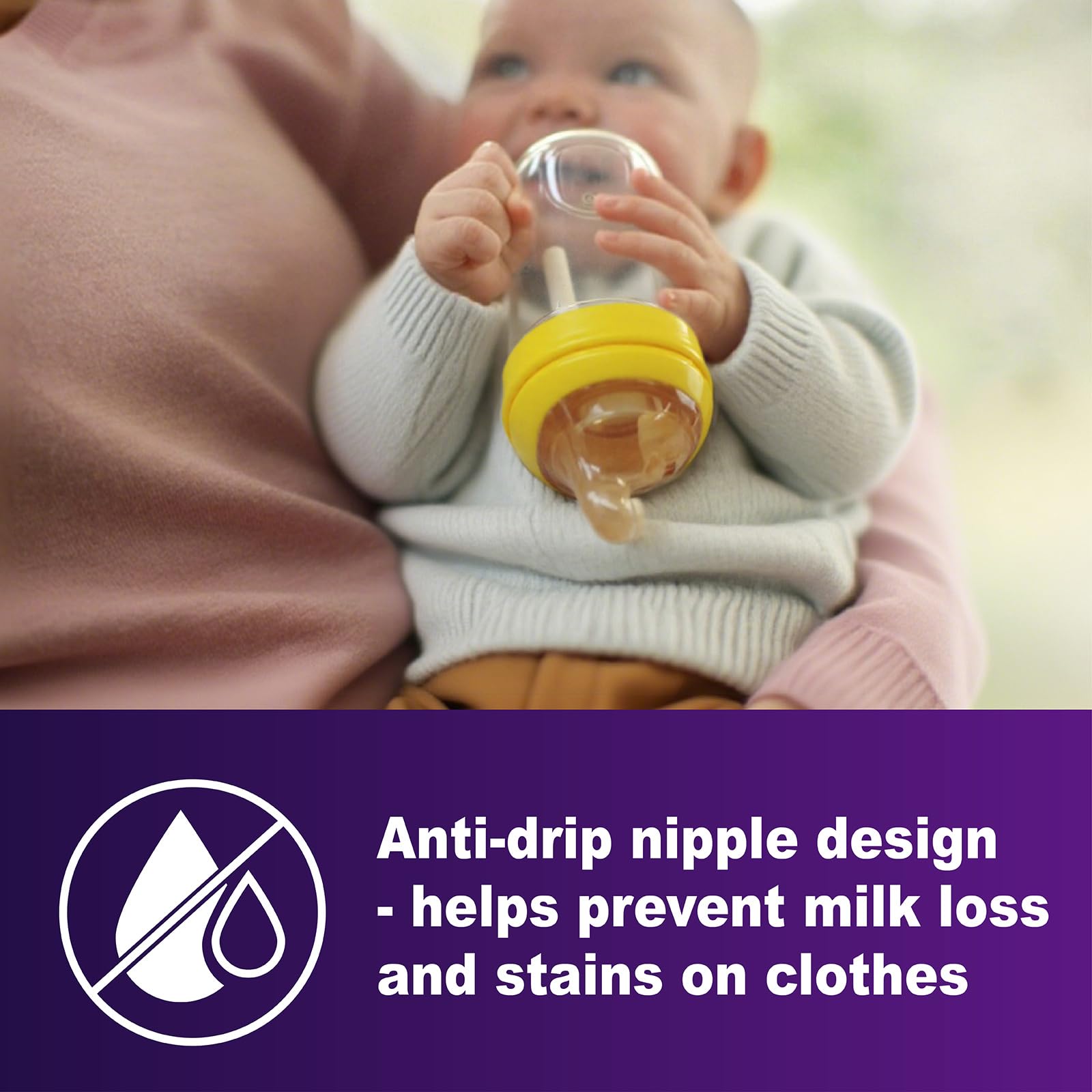 HVLVOYG anti-drip nipple helps keep clothes clean during feeds.