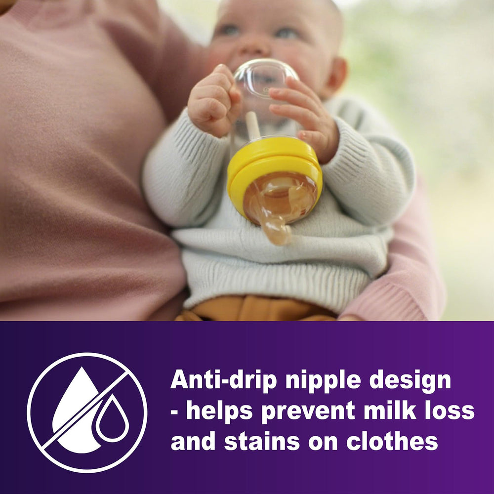 HVLVOYG anti-drip nipple helps keep clothes clean during feeds.