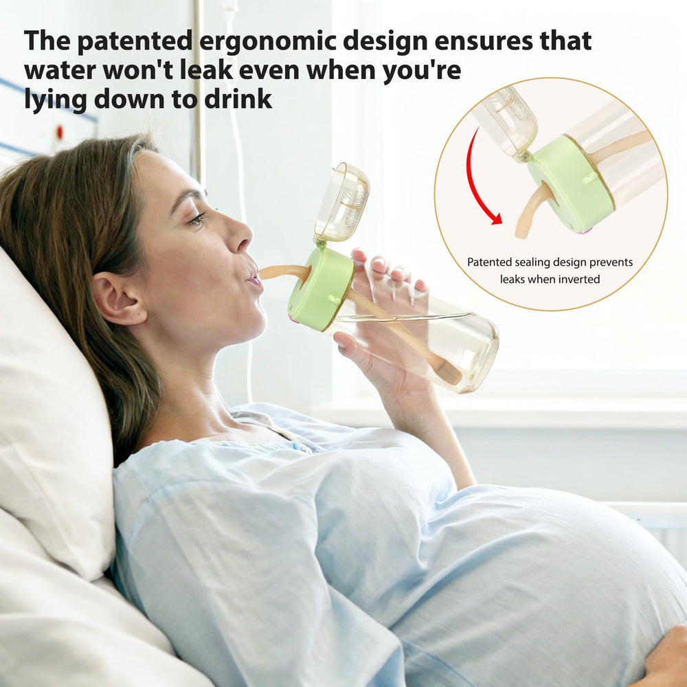 HVLVOYG PPSU pregnancy bottle 8oz demonstrates easy sipping with anti-drip protection