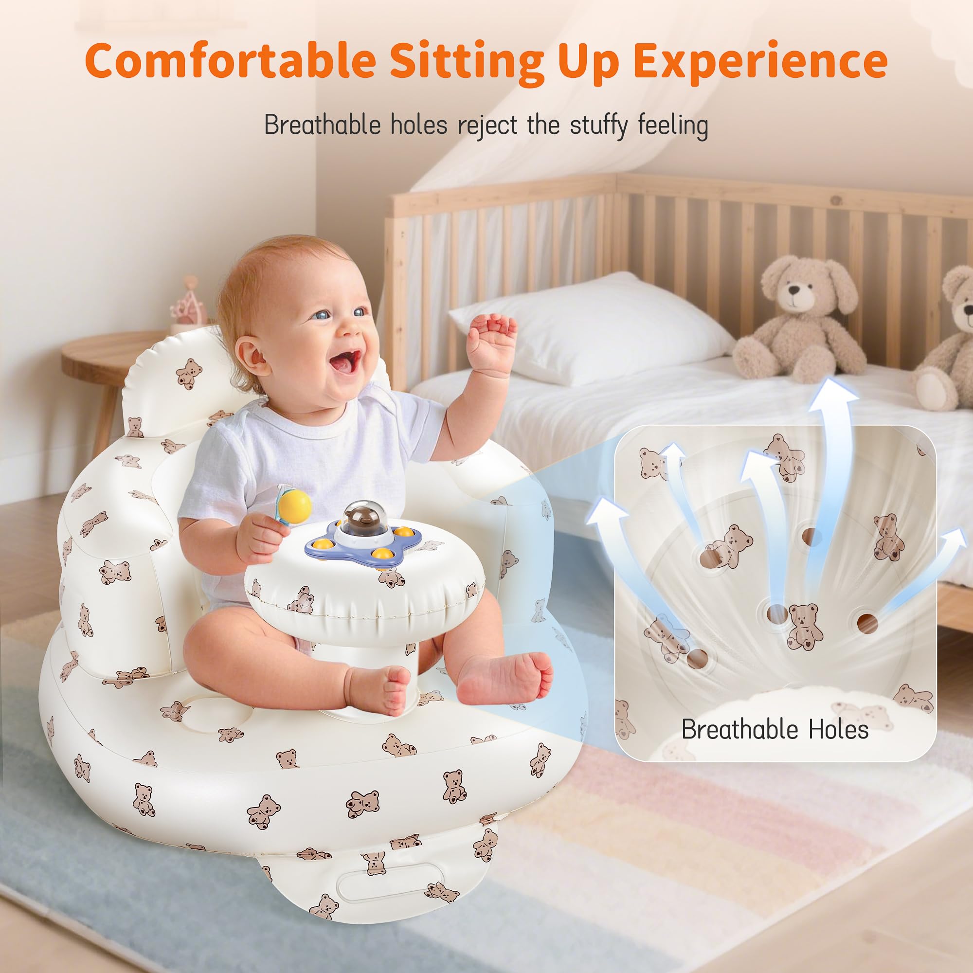 Hvygss ergonomic support cushions back and legs for comfortable sitting.
