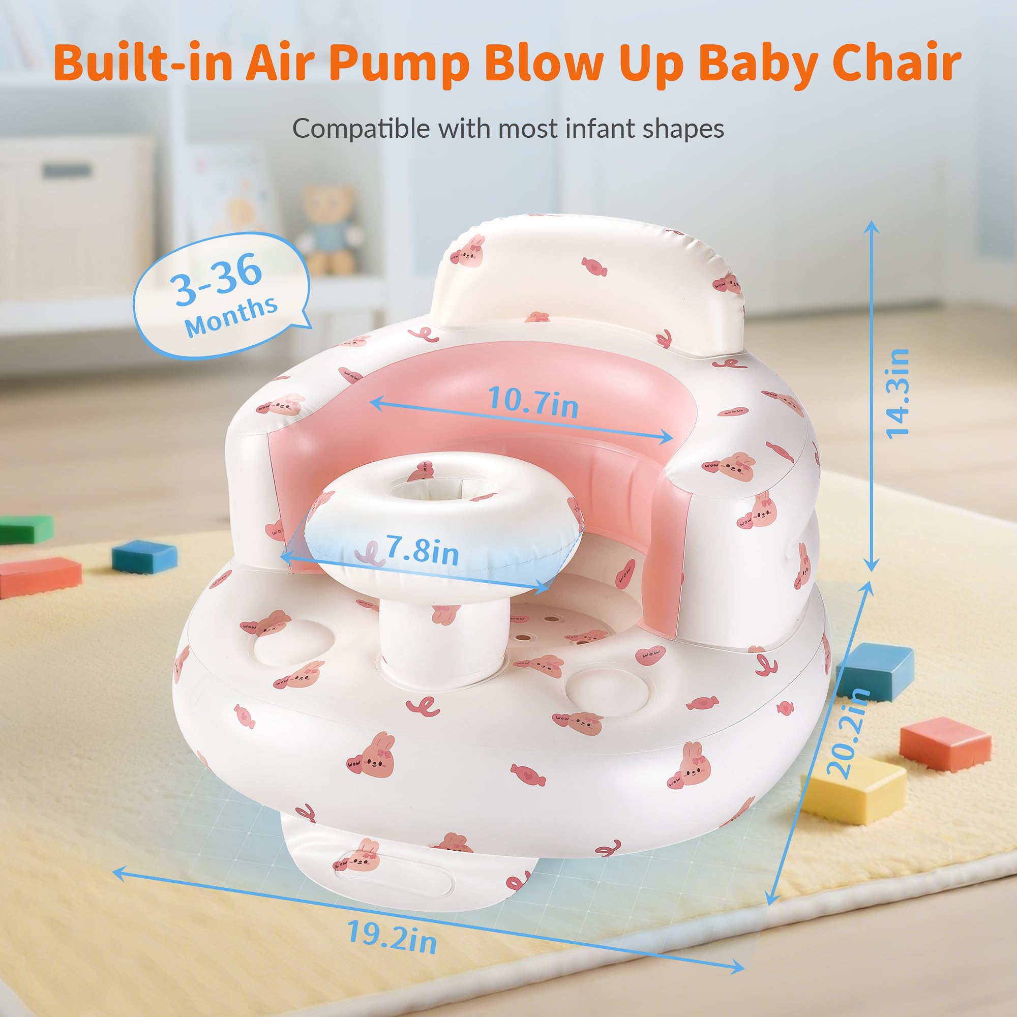 Hvygss sit me up floor seat offers ergonomic back support for babies