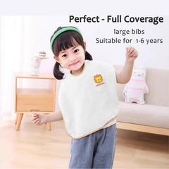 Hwieccogts absorbent coral fleece bib for dry, comfortable wear