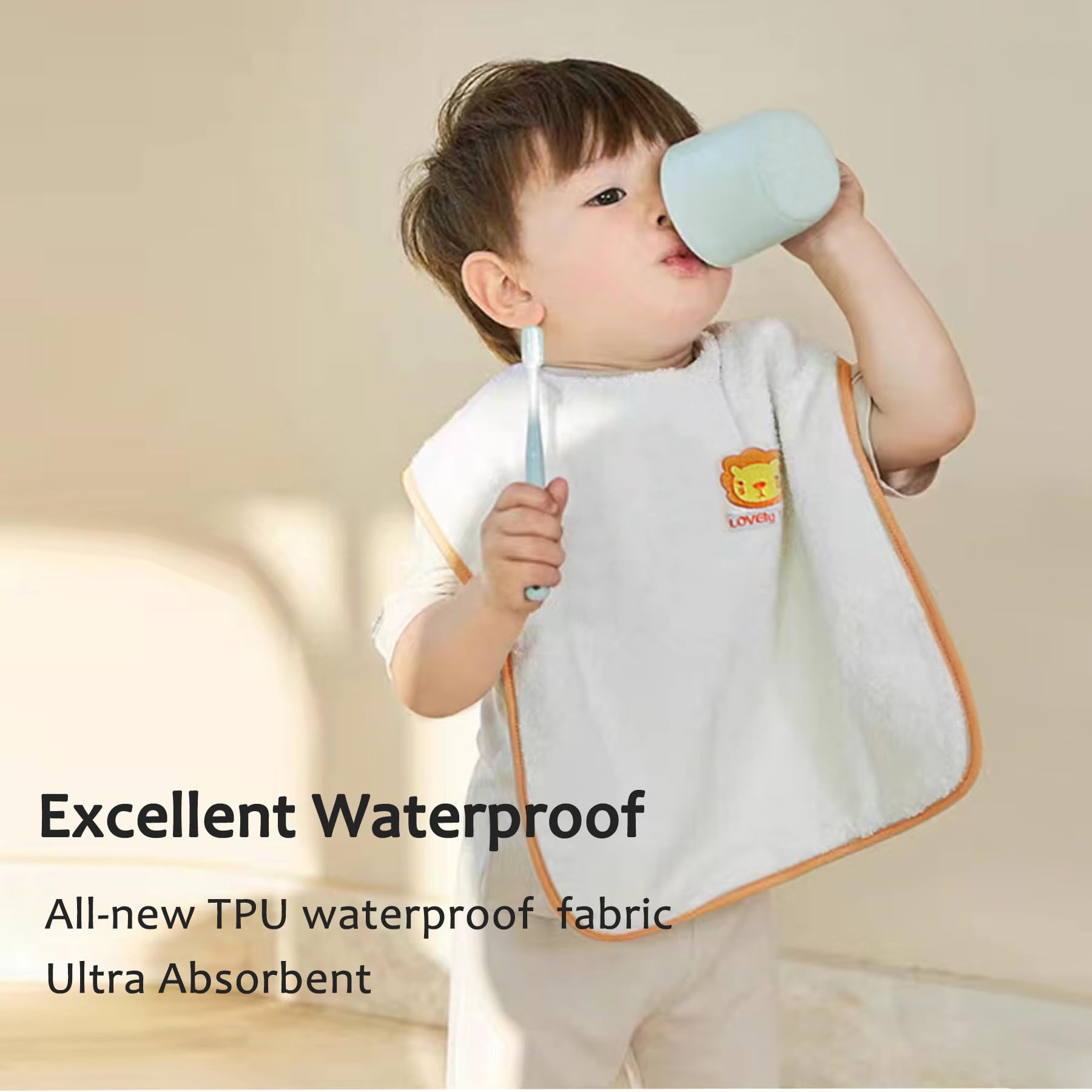 Hwieccogts baby bibs adjustable snaps grow with your child for longer use