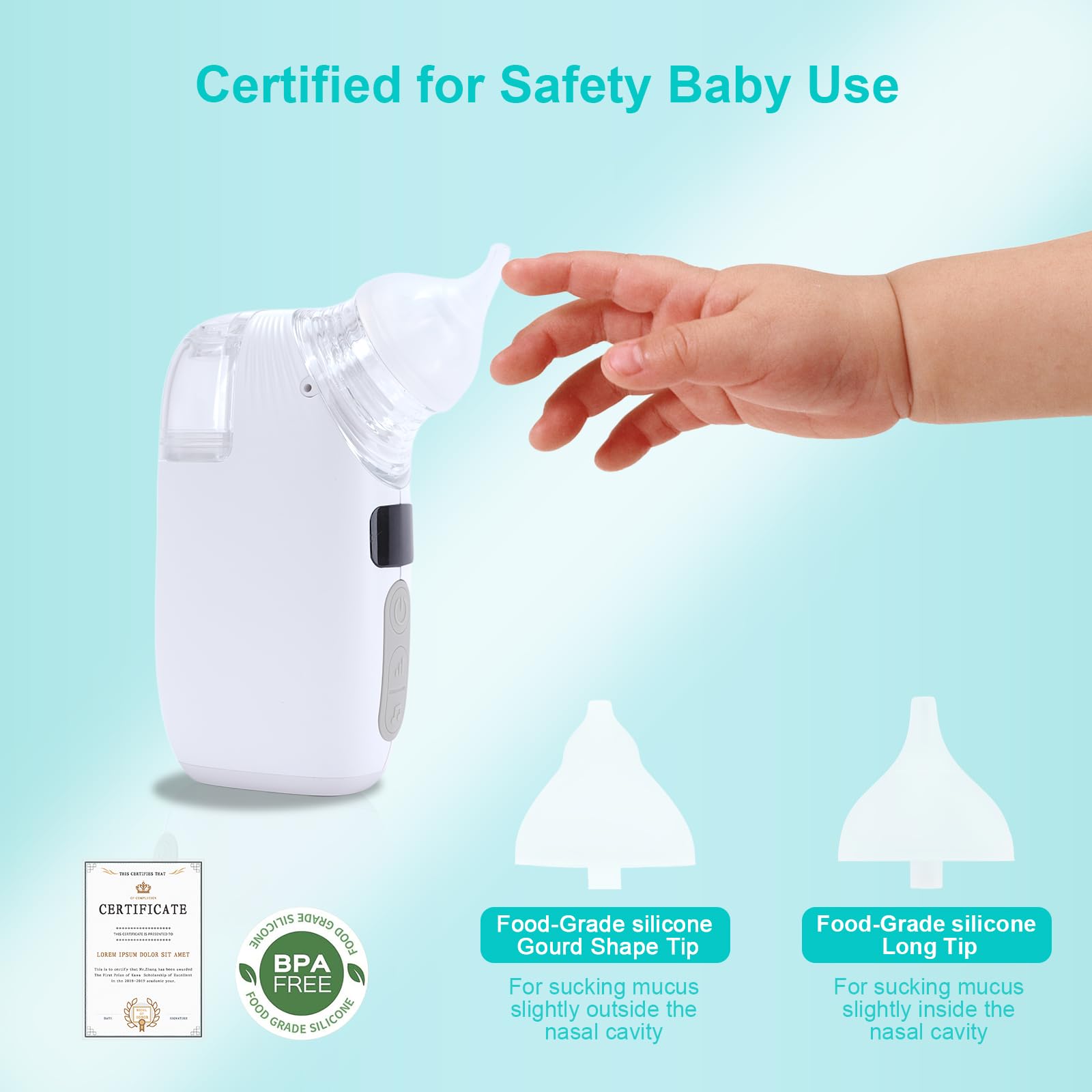 HXGDEE easy-clean collection cup and replaceable tips.