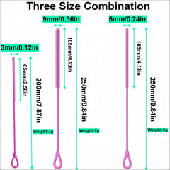 HXHKH pink silicone straw cleaner with 6mm tip for medium openings