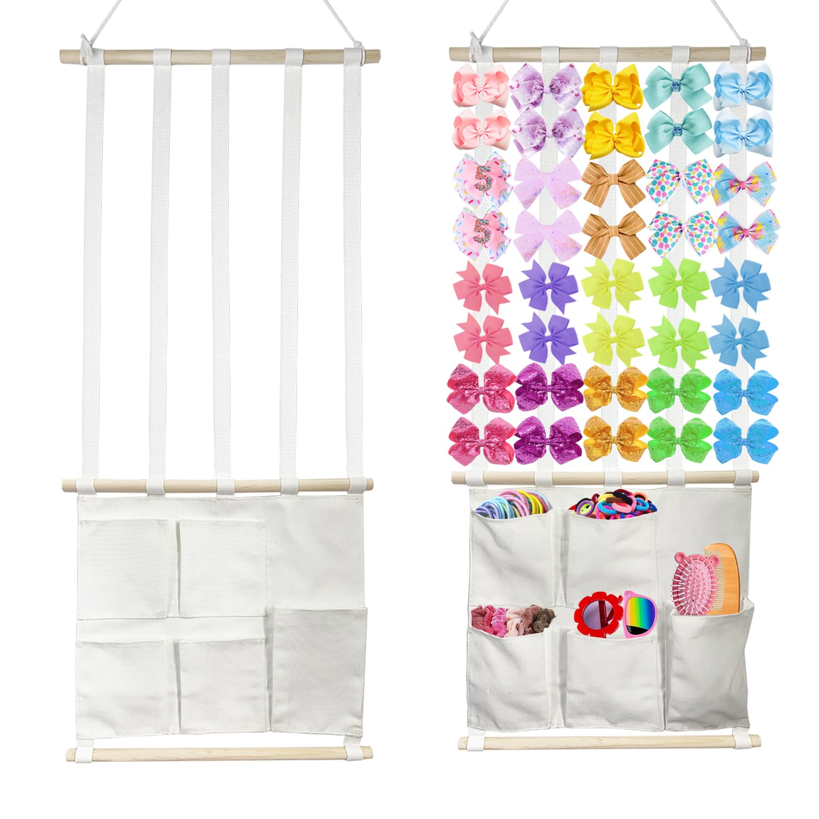 HY.MIS headband holder with bow display keeps accessories organized and accessible.