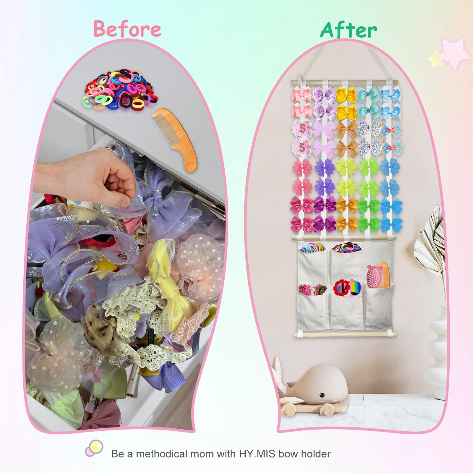 HY.MIS wooden sticks provide a sturdy, durable frame for long term use.