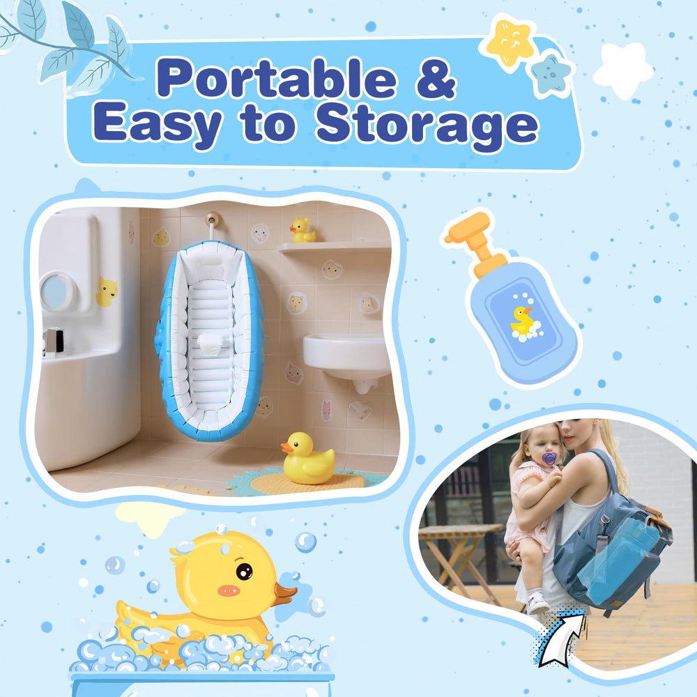 HyAdierTech inflatable tub includes a drying hook for storage.