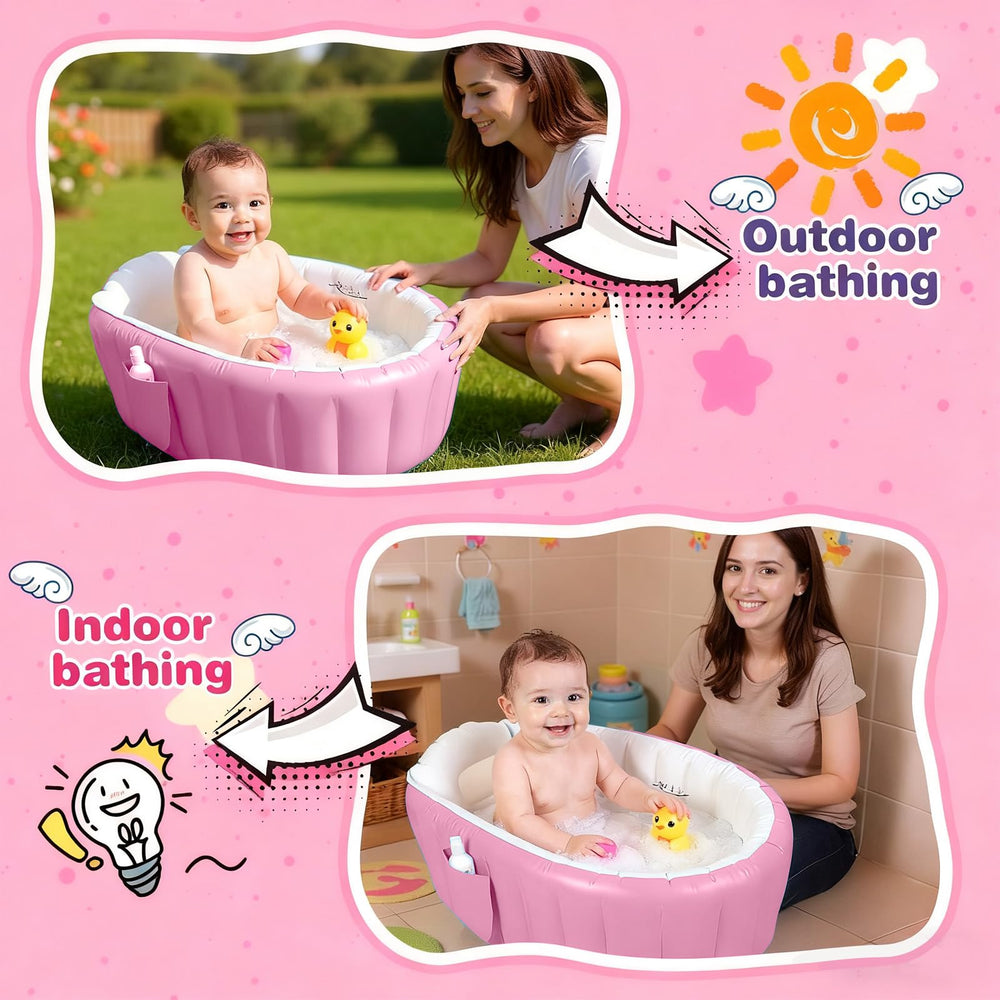 HyAdierTech baby bathtub designed for newborn to toddler use.