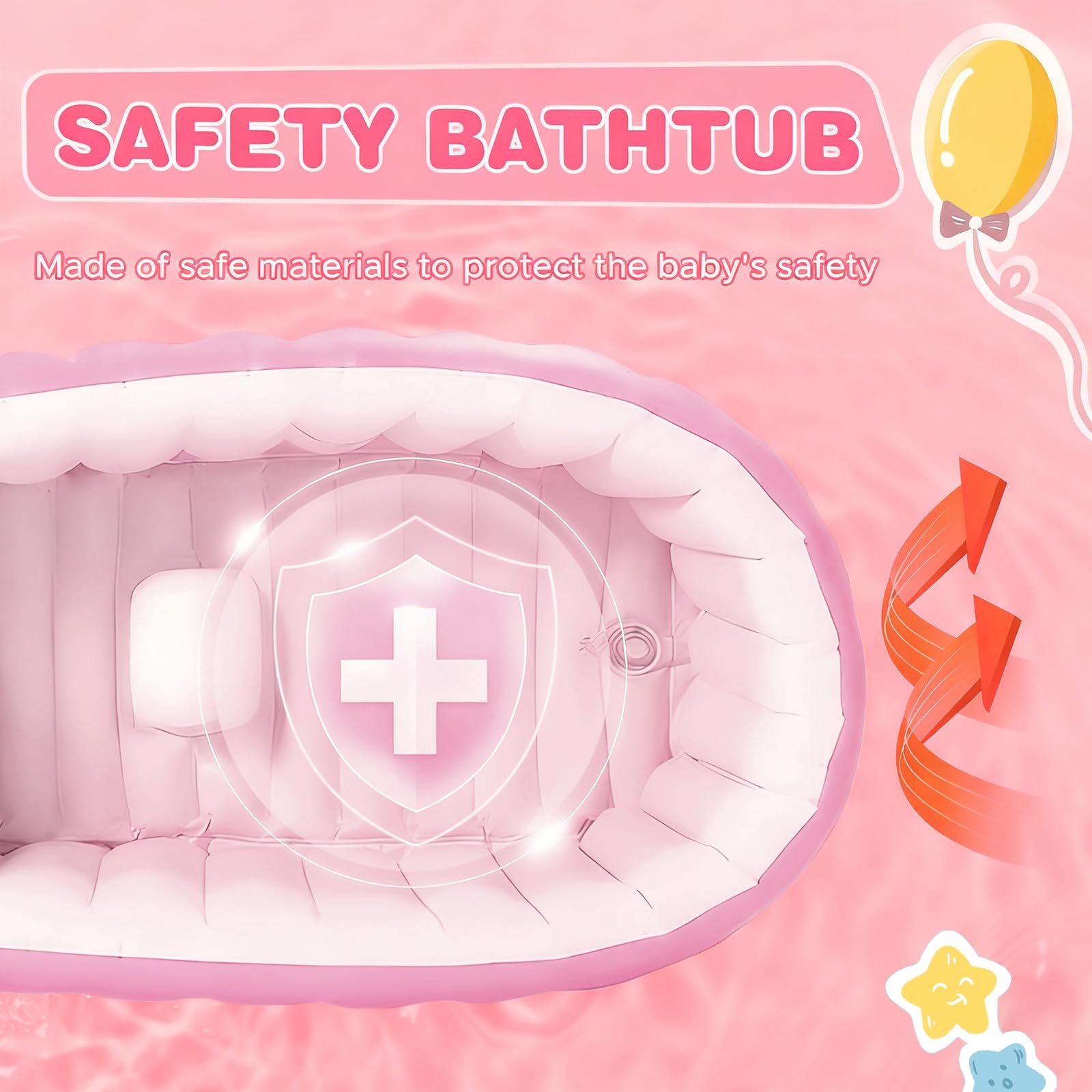 HyAdierTech bathtub with textured non-slip bottom for safety.